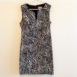 Robbie Bee Animal Print Dress Women’s Size 6